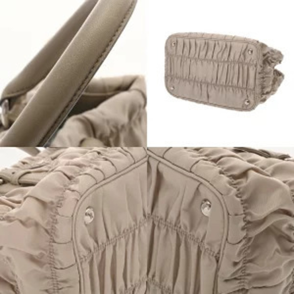 Prada Gaufre Tessuto leather convertible tote Beige Tan - Picture 5 of 9